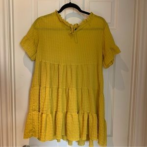 👗 Yellow Lightweight Babydoll Dress